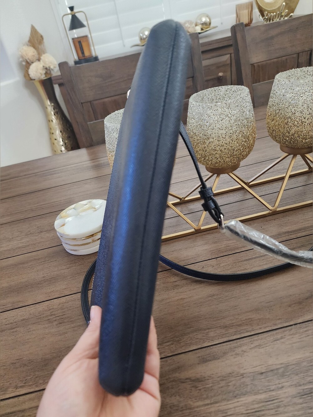 Coach Navy Crossbody- Signature Leather - Picture 6 of 10